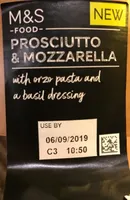 Prosciutto and mozzarella