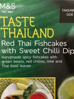 Red Thai fishcakes with sweet chili dip