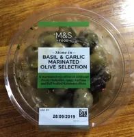 Basil & garlic marinated olive selection