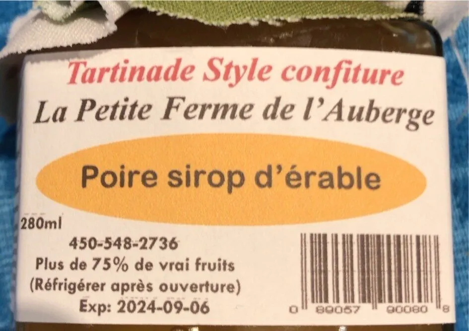 Tartinade style confiture
