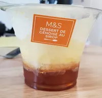 Dessert de génoise au sirop