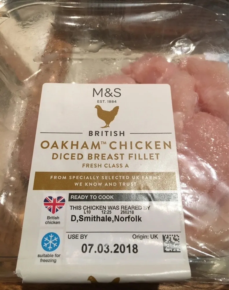 OAKHAM CHICKEN DICED BREST FILLET