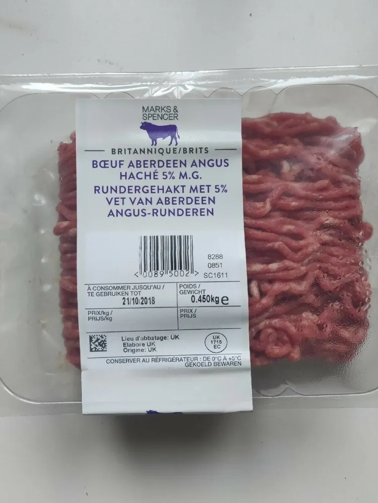 Boeuf Aberdeen Angus Haché 5% Mat. Gr.