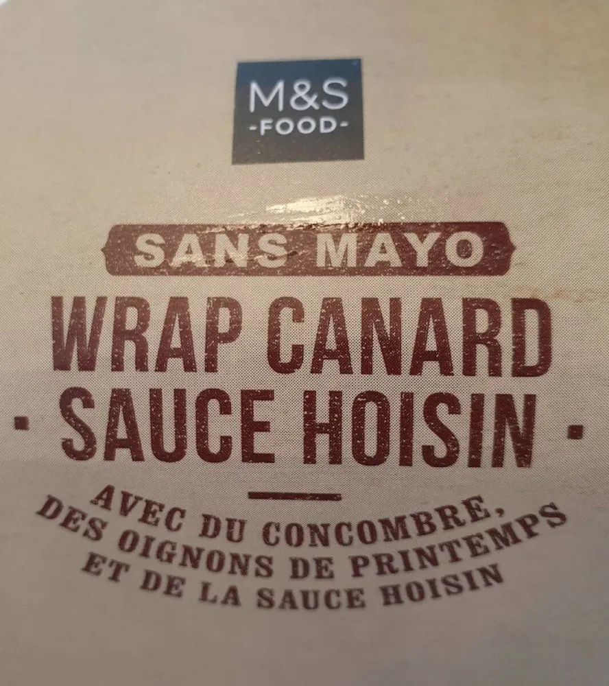 Wrap canard sauce hoisin