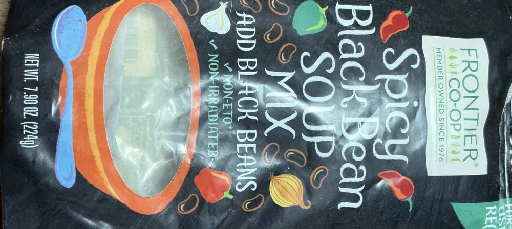 Spicy black bean soup mix