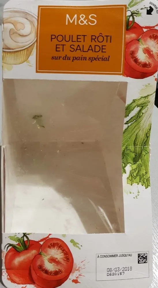 Poulet Rôti et Salade sur Pain Spécial