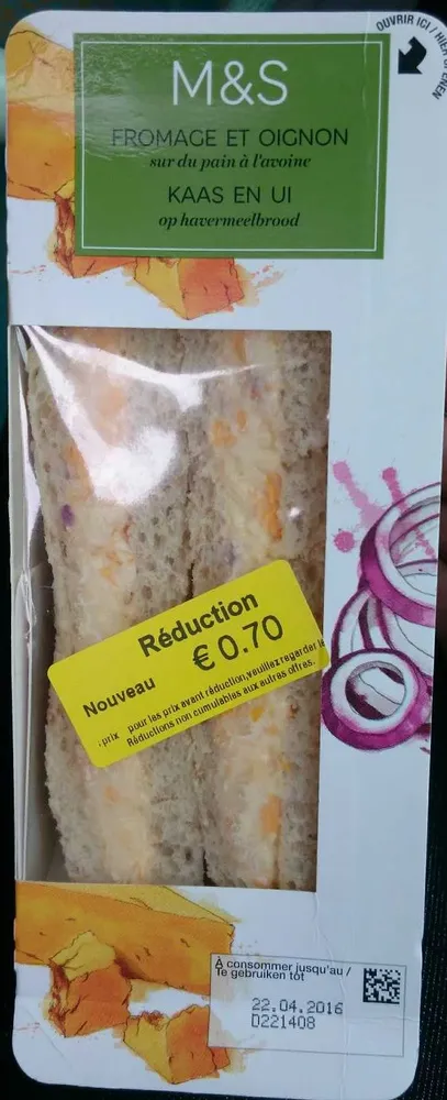 Sandwich Fromage et Oignon