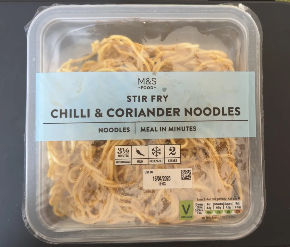 STIR FRY CHILLI & CORIANDER NOODLES