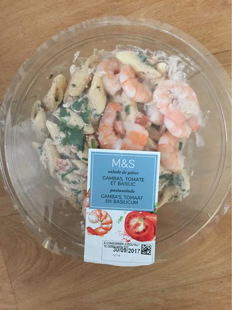 Salade Gambas Tomates Basilic