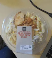 Salade de pâtes Poulet, Bacon et Maïs