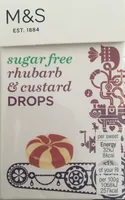Rhubard & custard drops