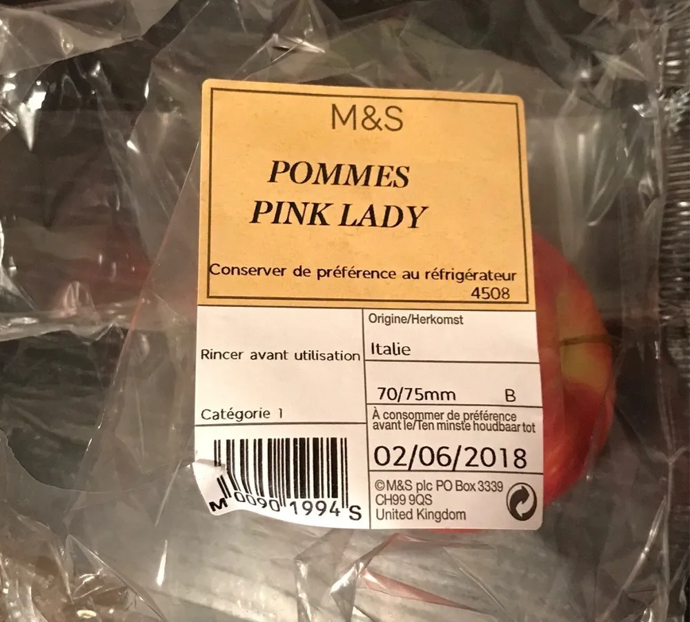 Pommes pink Lady