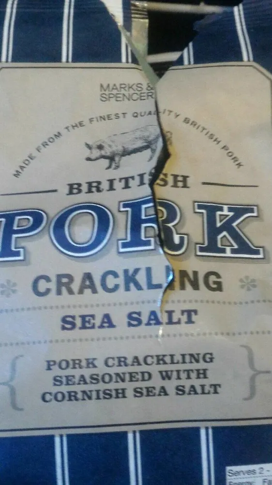 Pork crackling sea salt