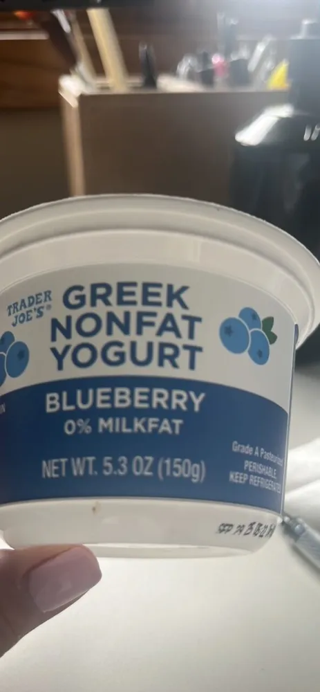 Greek Nonfat Yogurt Blueberry 0% Milkfat