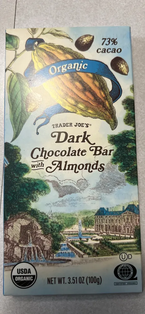 Dark Chocolate Bar with Almonds