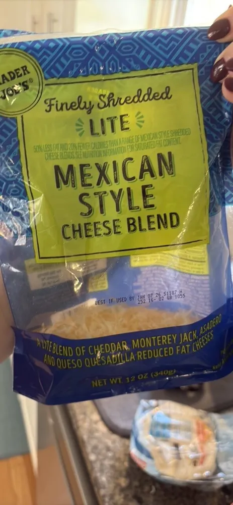 Finely Shredded Lite Mexican Style Cheese Blend