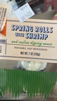 Spring Rolls with Shrimp and cashew dipping sauce