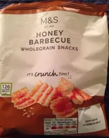 Honey barbecue wholegrain snacks