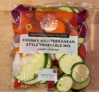 Chunky Mediterranean style vegetable mix