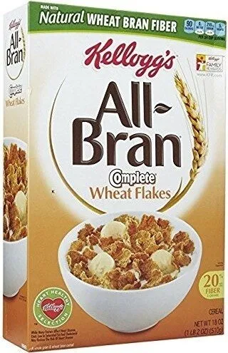 All bran complete wheat flakes cereal
