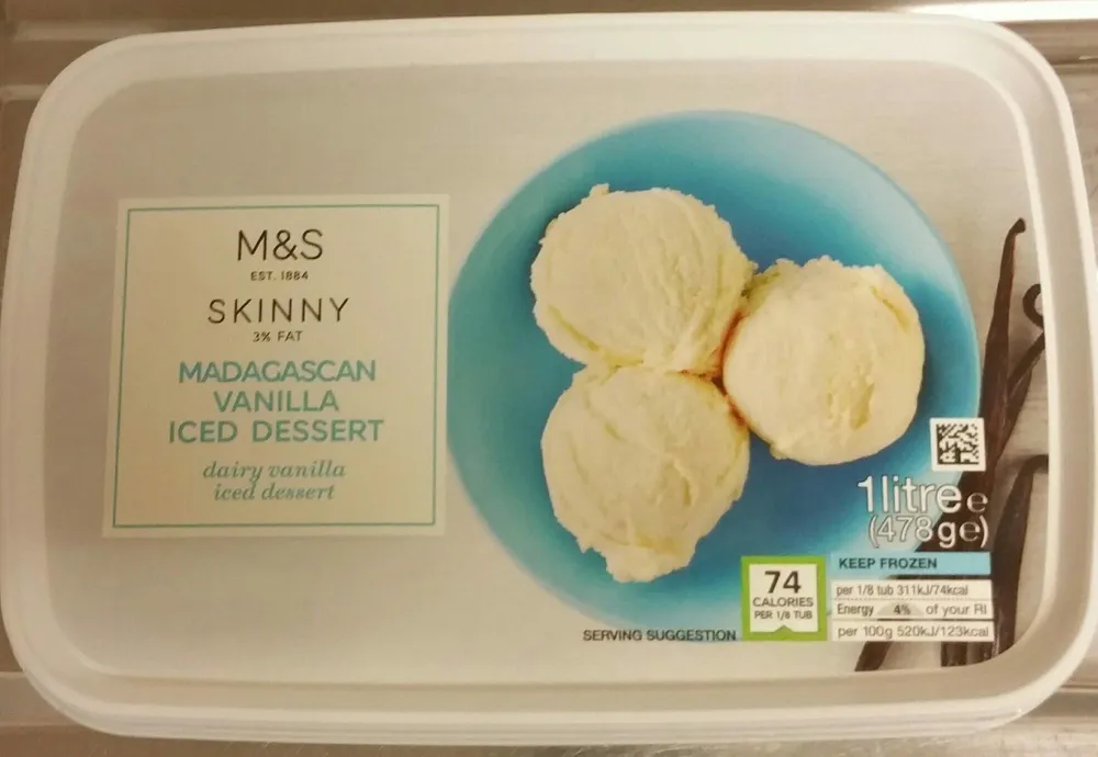 Madagascan vanilla iced dessert