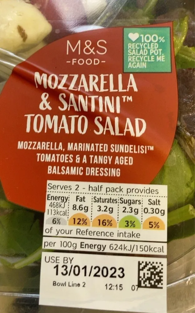 Mozzarella & santini tomato salad