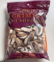 Sliced crimini mushrooms