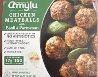 Chicken Meatballs with Basil & Parmesan