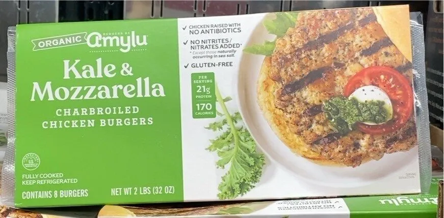 Kale & Mozzarella Charbroiled Chicken Burgers