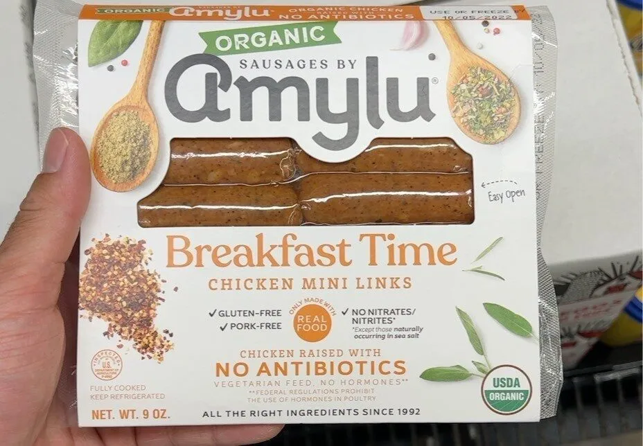 Organic Breakfast Time Chicken Sausage Mini Links