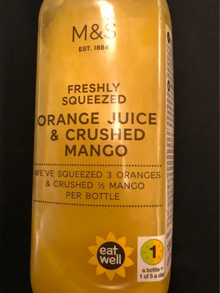 Freezed Orange Juice with Mango and Apple