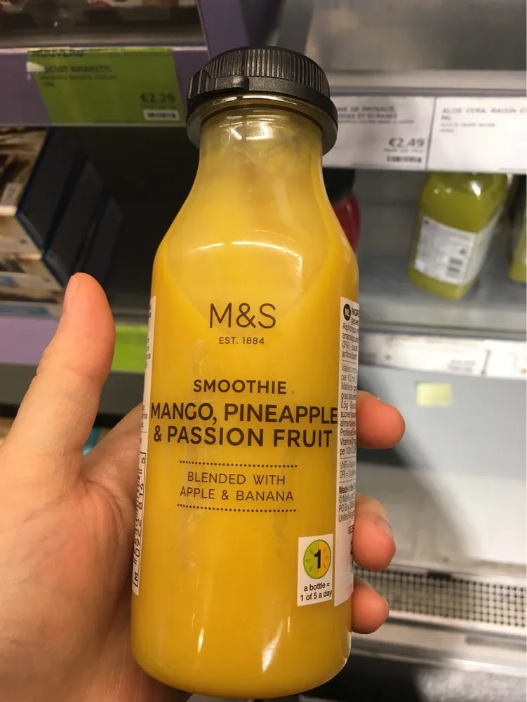 Mango, Pineapple & Passion Fruit Smoothie