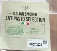 Italian smoked antipasto selection