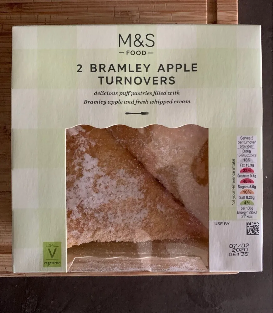 2 Bramley Apple Turnovers
