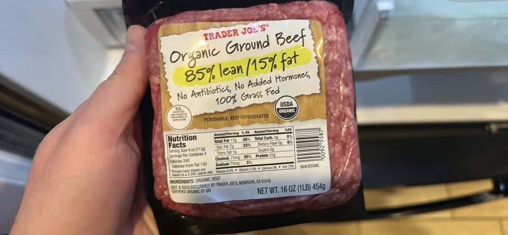 Organic Ground Beef 85% lean / 15% fat