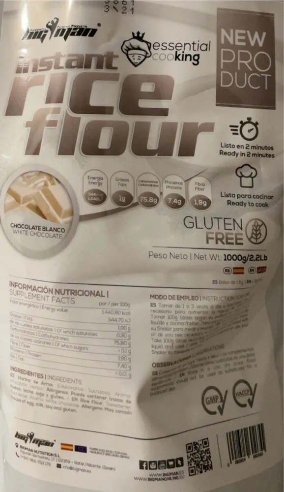 Instant rice flour