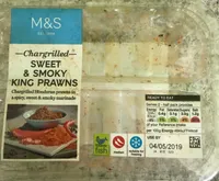 Sweat and smoky king prawns