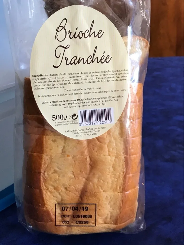 Brioche tranchée