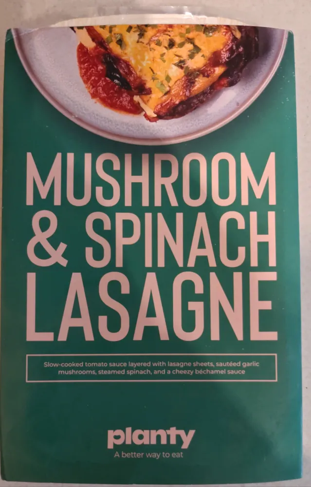 Mushroom & spinach lasagne