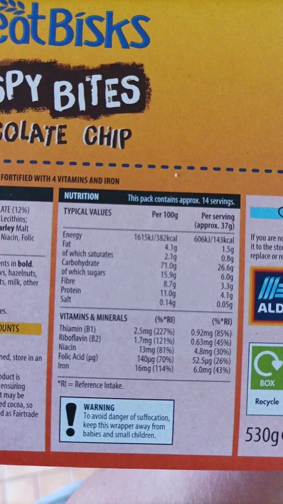 Weetabix Crispy Bites Chocolate Chip