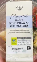 MARINATED BASIL KING PRAWNS & TOMATOES