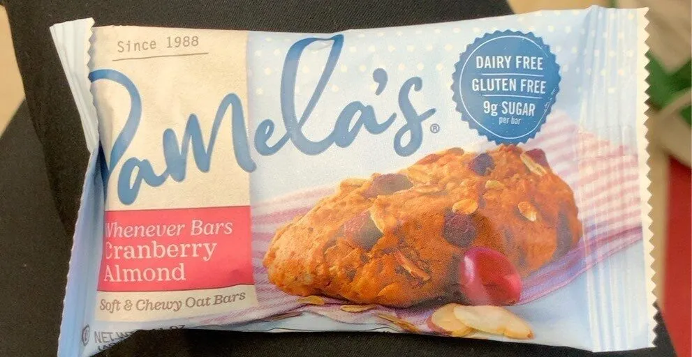 Pamelas Cranberry Almond Whenever Bar