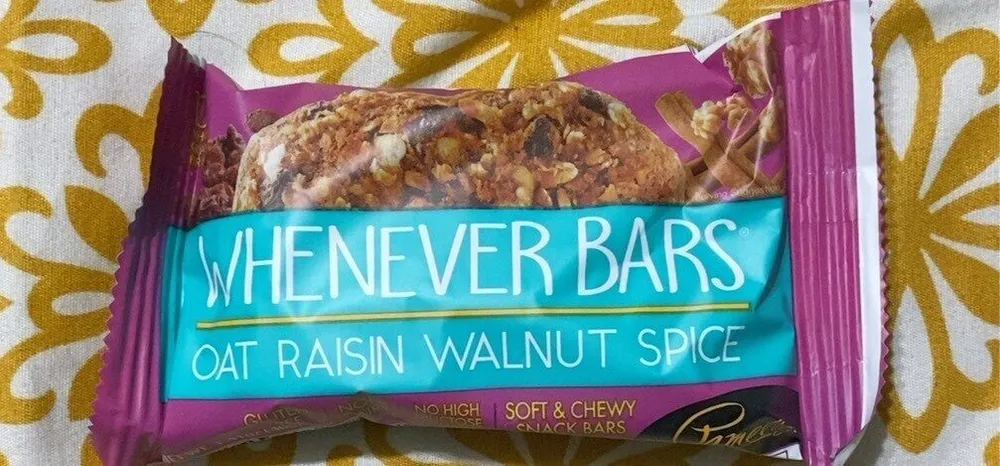 Whenever Bars Oat Raisin Walnut Spice