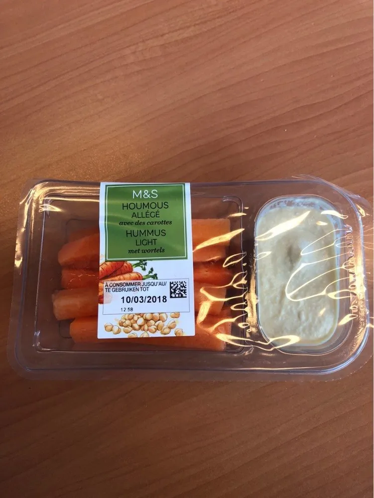 Houmous Allégé avec des Carottes