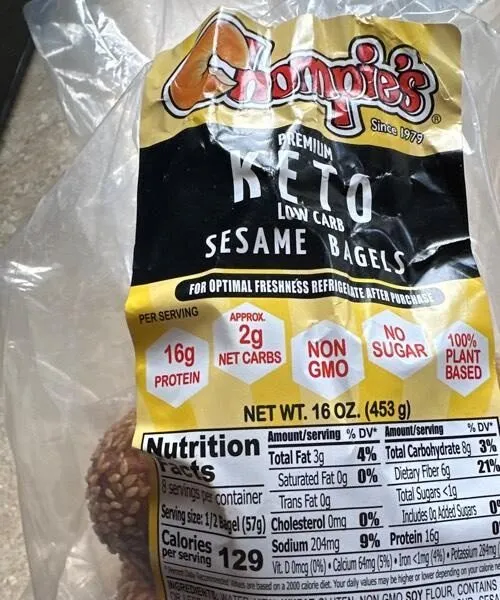 Keto sesame bagel