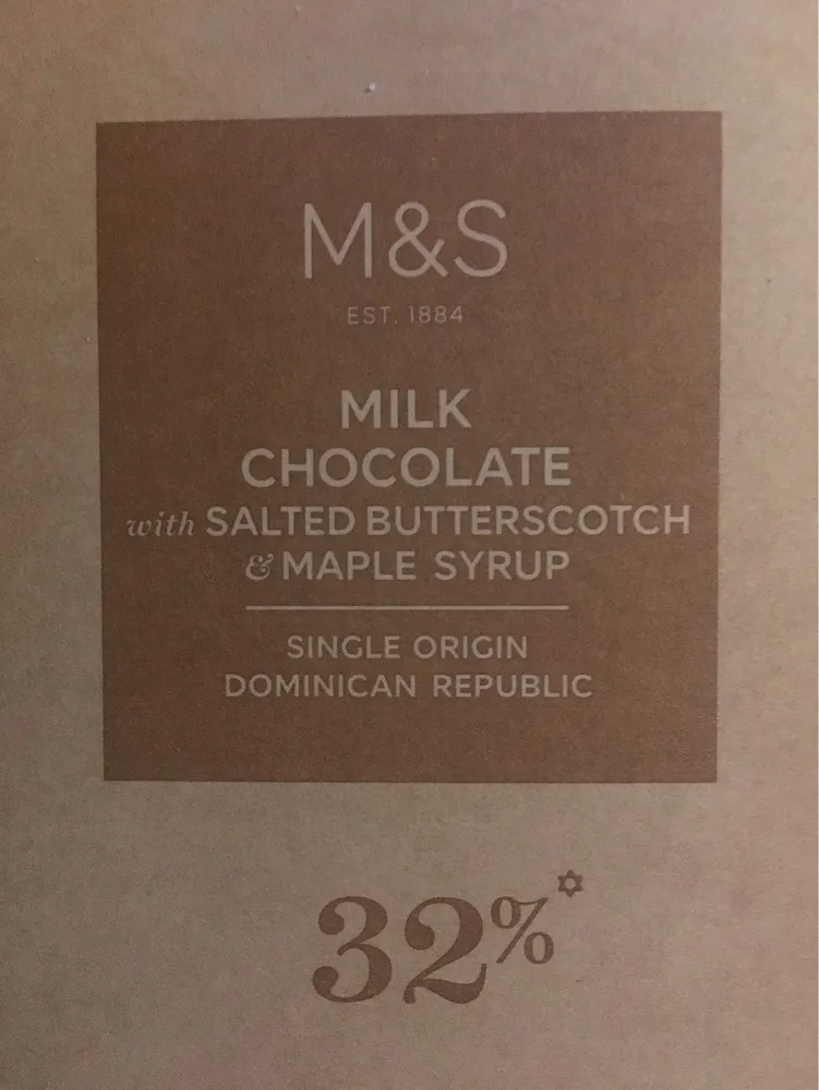 Milk Chocolate with Salted Butterscotch & Mapple Syrup