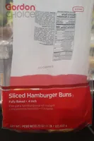 Sliced hamburger buns