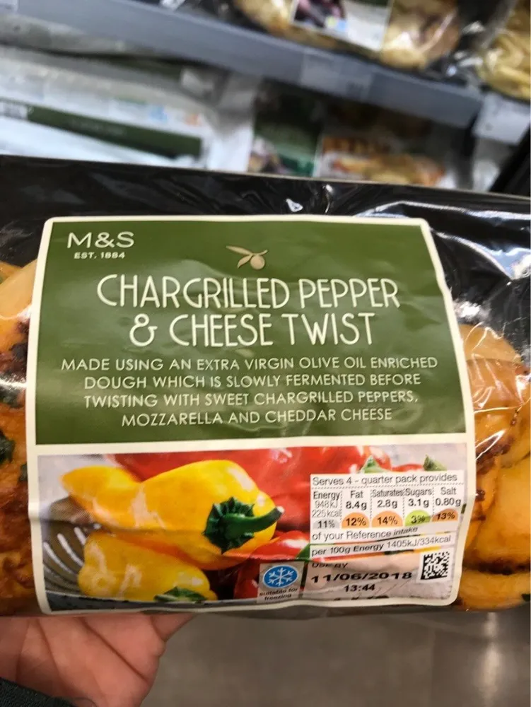 Chargrilled pepoer & cheese twist