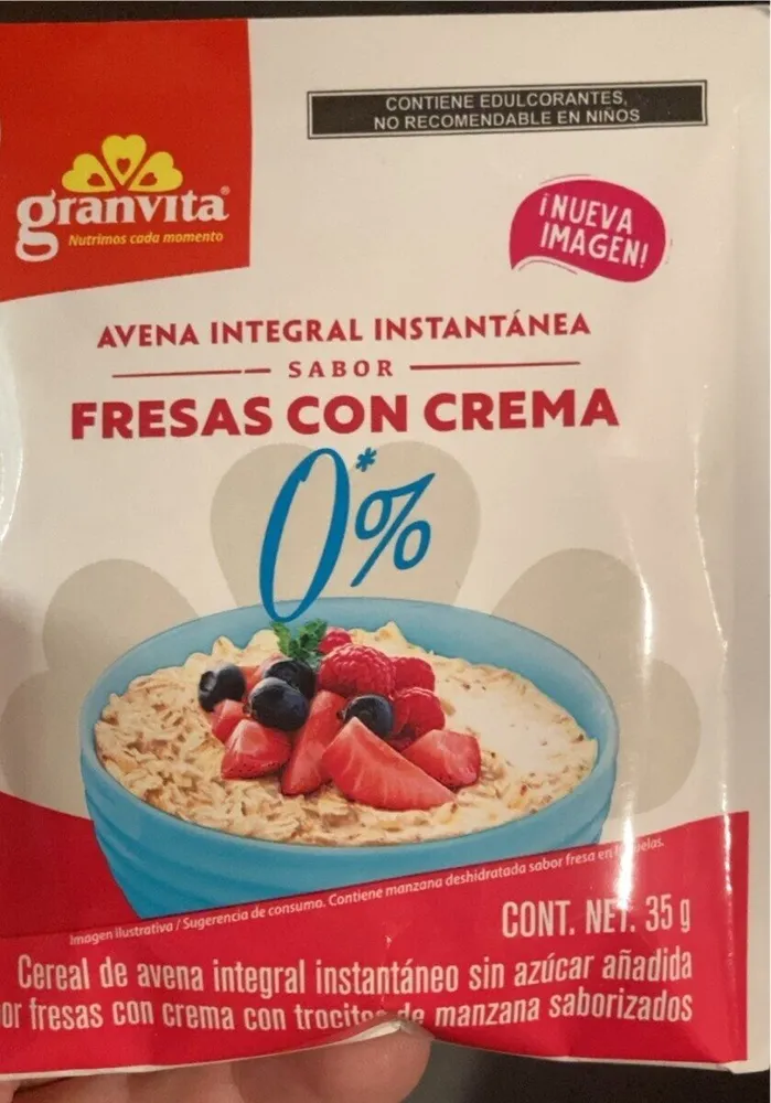 Avena integral sabor fresa