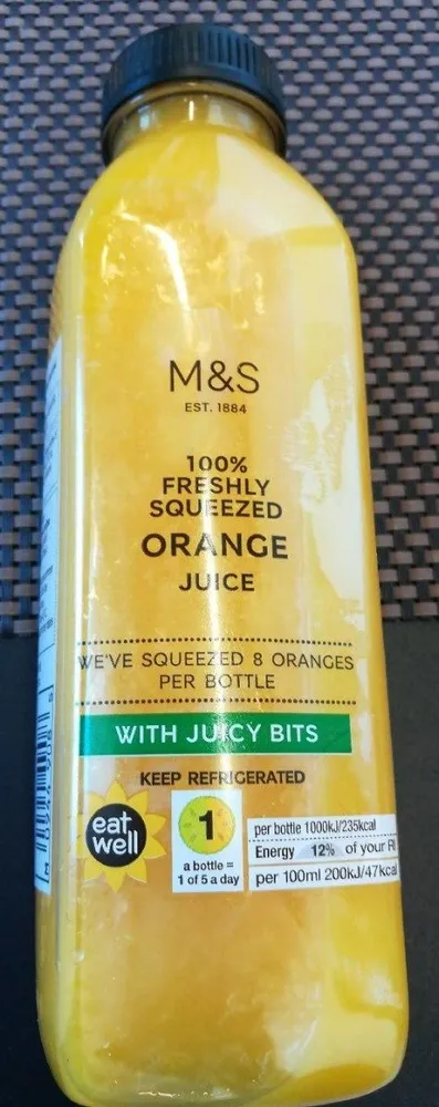 100% freshly squeezed orange juice